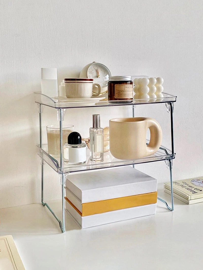 Organizador Transparente De Acrílico Dobrável Multifuncional