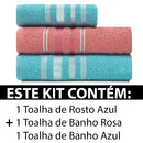 Conjunto de Toalhas Liz Atlantic 3 Peças