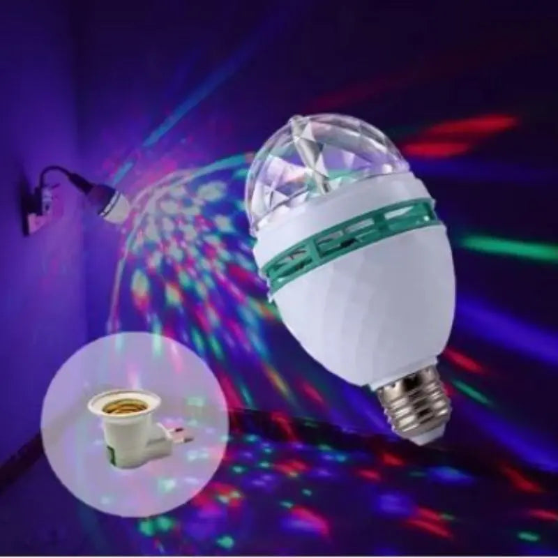 Lâmpada Led Colorida Giratória RGB