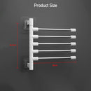 Suporte Giratório para Toalhas de Alumínio com 5 Barras Multiuso