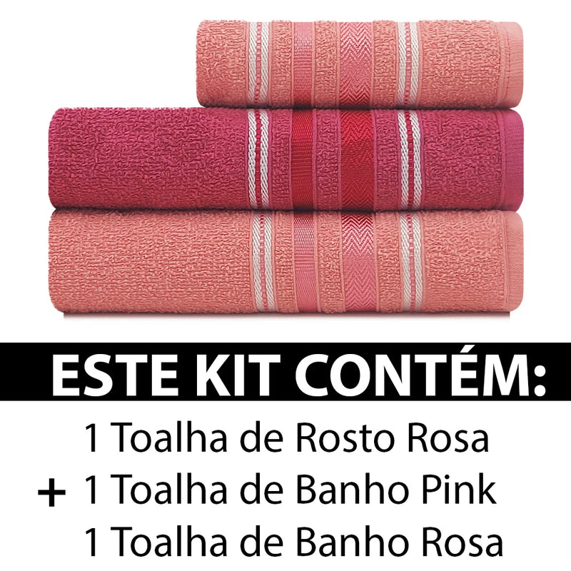Conjunto de Toalhas Liz Atlantic 3 Peças