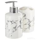 Conjunto Lavabo Banheiro Saboneteira e Porta Escova em Porcelana