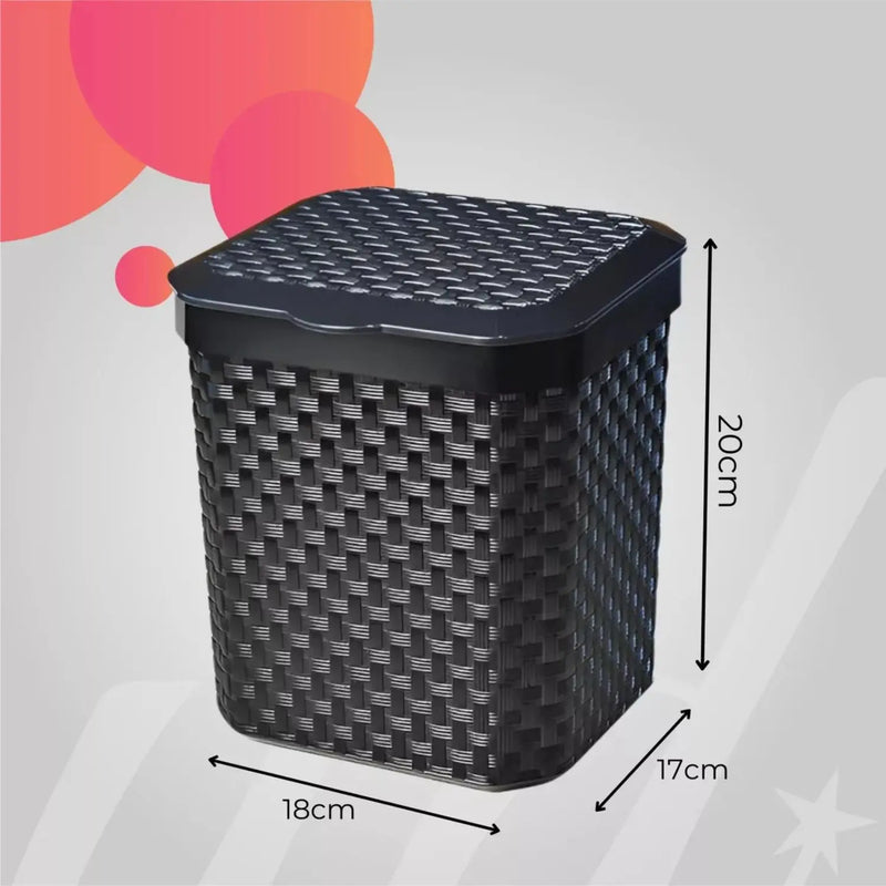 Lixeira de Pia Preta 5L – Cesto de Lixo Multiuso para Cozinha e Banheiro