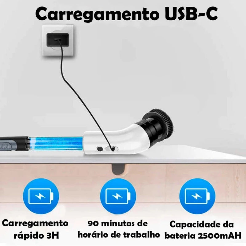 Escova Elétrica de Limpeza 9 em 1