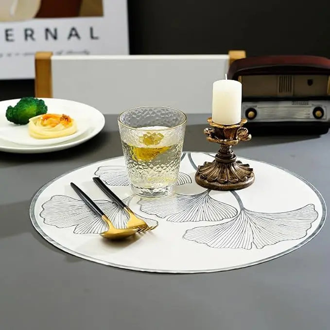 Kit 4 Peças de Jogo Americano Tecido Impermeável e Antiderrapante