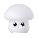 Mini Luminária Cogumelo Fofo Abajur Led Silicone