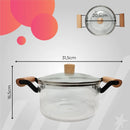 Panela Caçarola de Vidro com Tampa