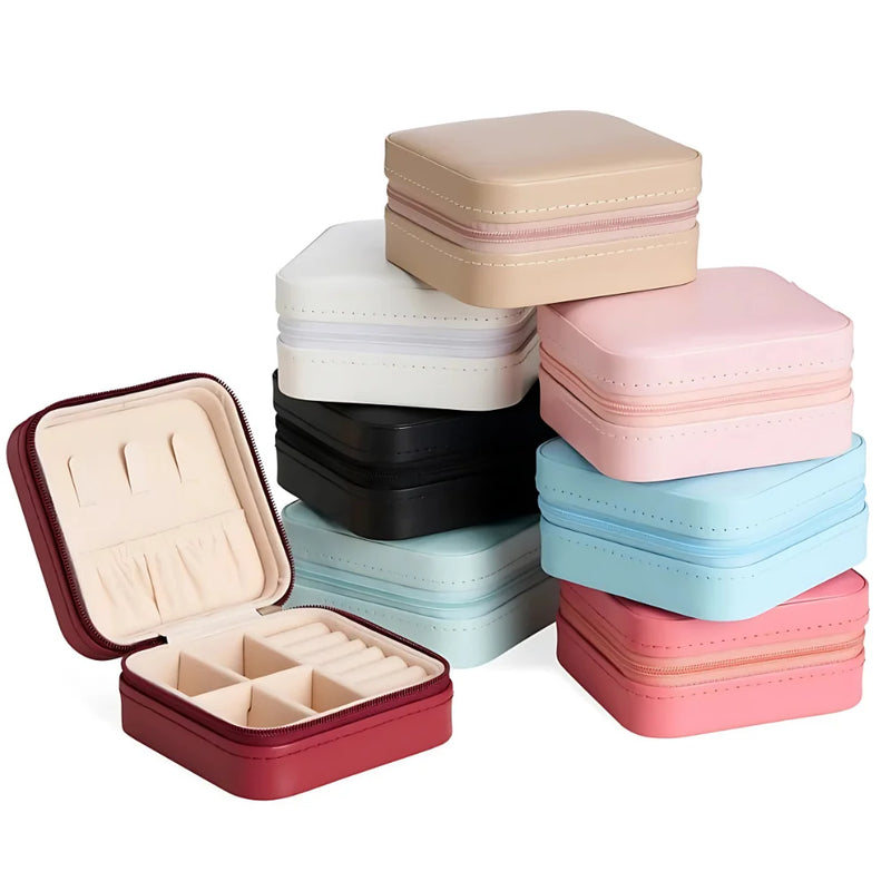 Porta Jóias Portátil Viagem Estojo Maleta Organizador