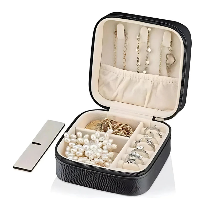 Porta Jóias Portátil Viagem Estojo Maleta Organizador