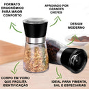Kit 2 Moedores de Temperos Inox e Vidro