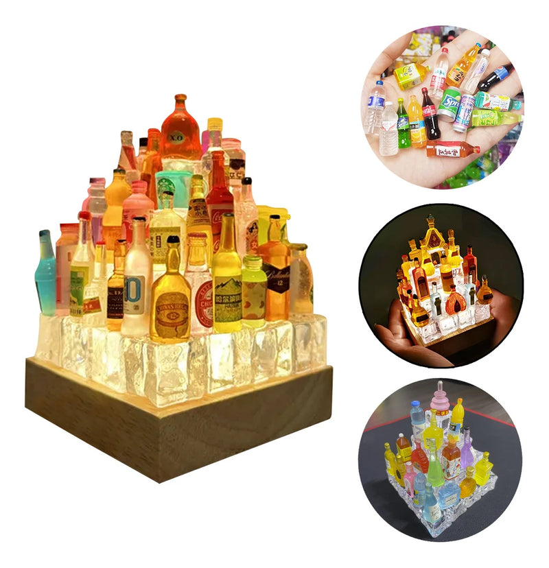 Luminária Led Diy Castelo Garrafa Night Light