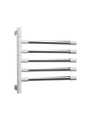 Suporte Giratório para Toalhas de Alumínio com 5 Barras Multiuso