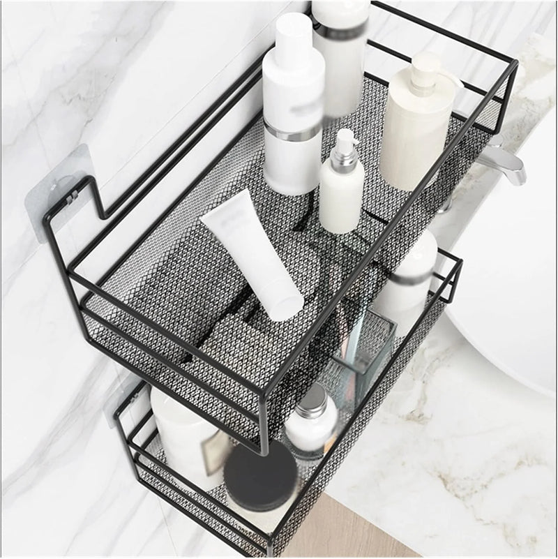 Prateleira De Alumínio Preta Retangular