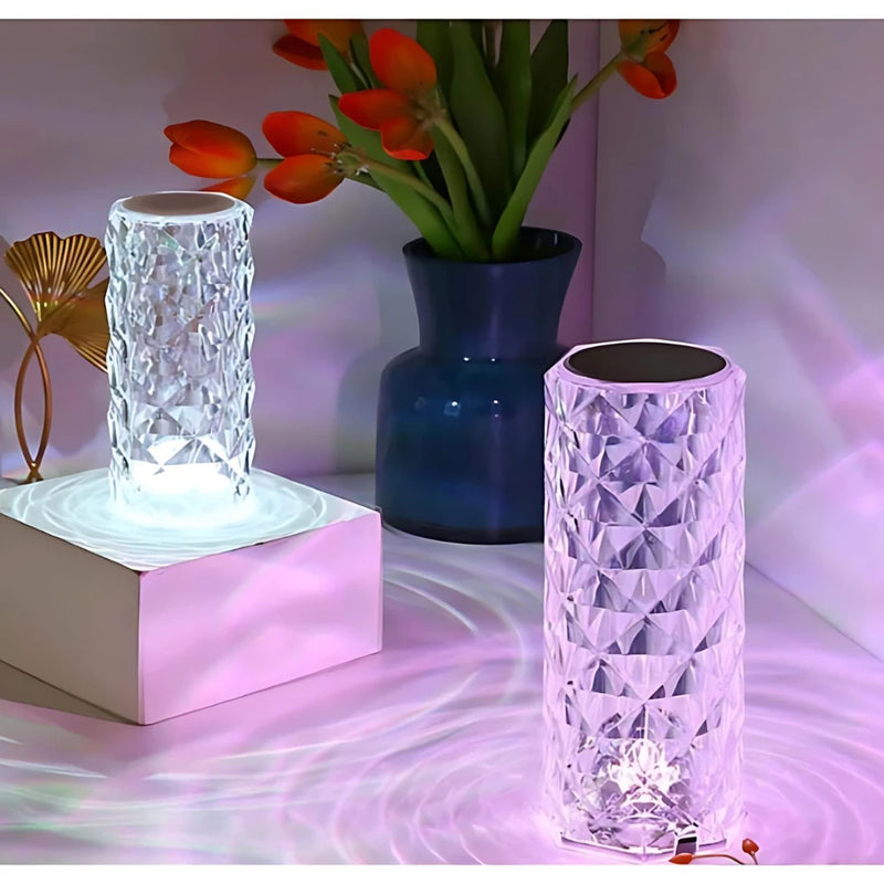 Luminária Cristal LED Toque RGB