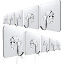 Kit Gancho Adesivo De Parede Sem Furo