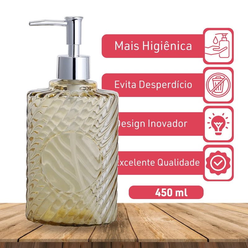 Dispensador de Sabonete Líquido em Vidro 450ML