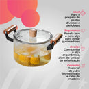 Panela Caçarola de Vidro com Tampa