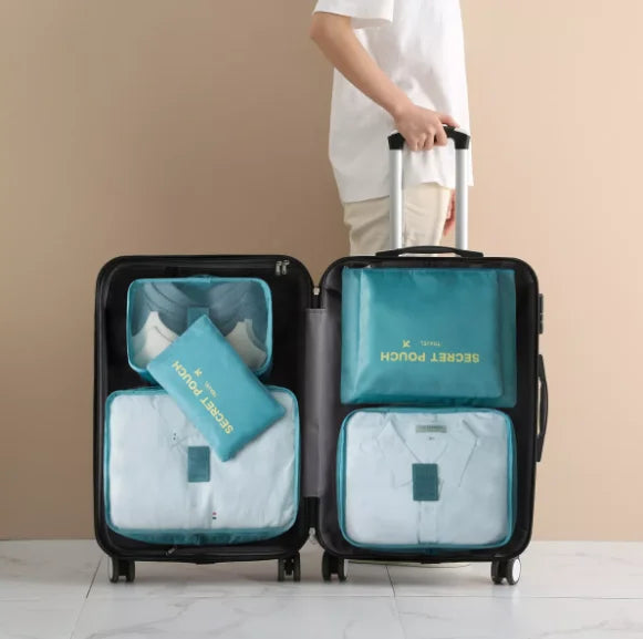 Kit com 6 Necessaires Organizadoras para Mala de Viagem