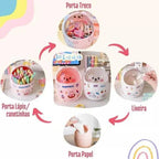 Mini Lixeira Fofa De Urso De Desenho Animado