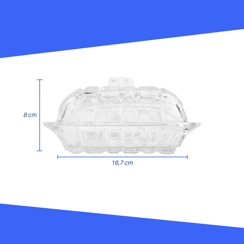 Manteigueira de Vidro Elegante e Sofisticada