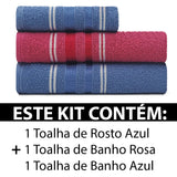 Conjunto de Toalhas Liz Atlantic 3 Peças