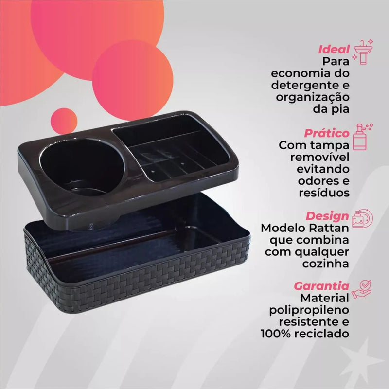 Porta Detergente Com Base Preto