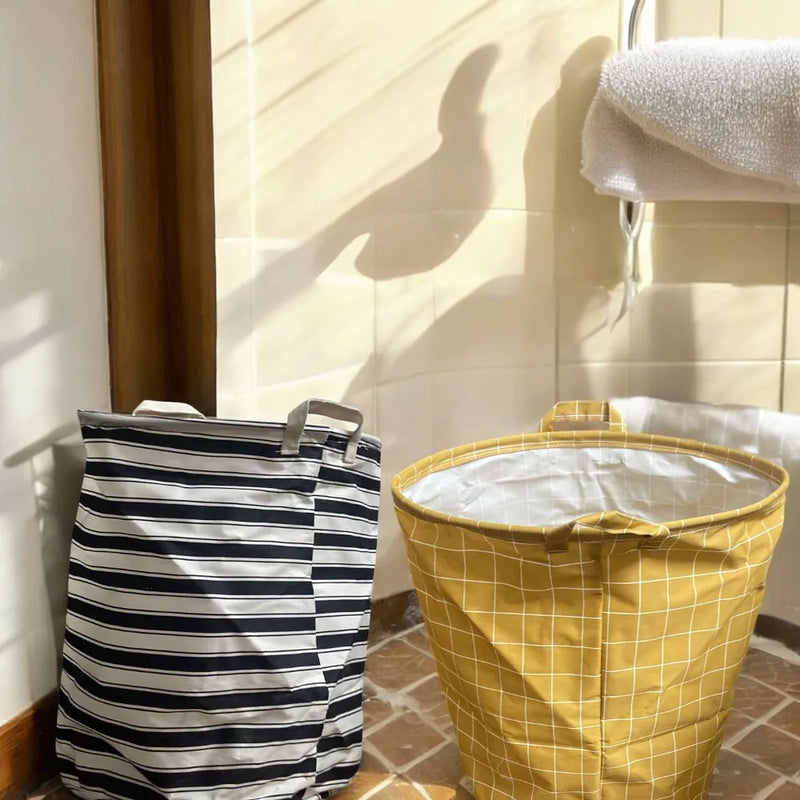 Cesto Organizador Roupa Suja e Brinquedo Dobrável Com Alça Impermeável Pratico