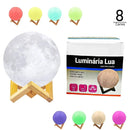 Luminária Lua Cheia Impressão 3D