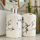 Conjunto Lavabo Banheiro Saboneteira e Porta Escova em Porcelana