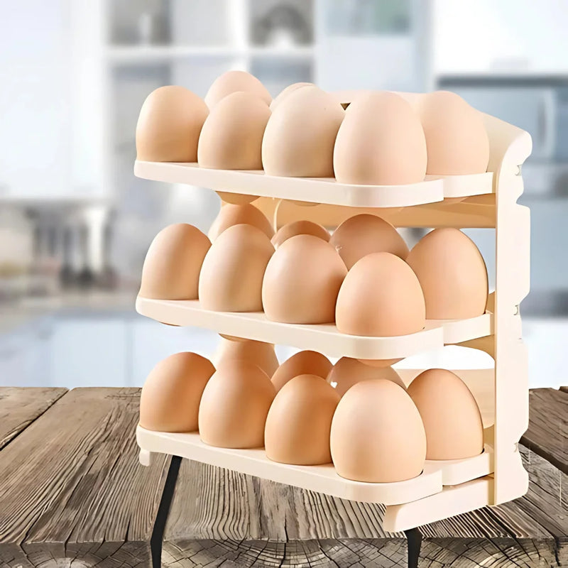 Porta Ovos 3 Andares com Dispenser para Geladeira