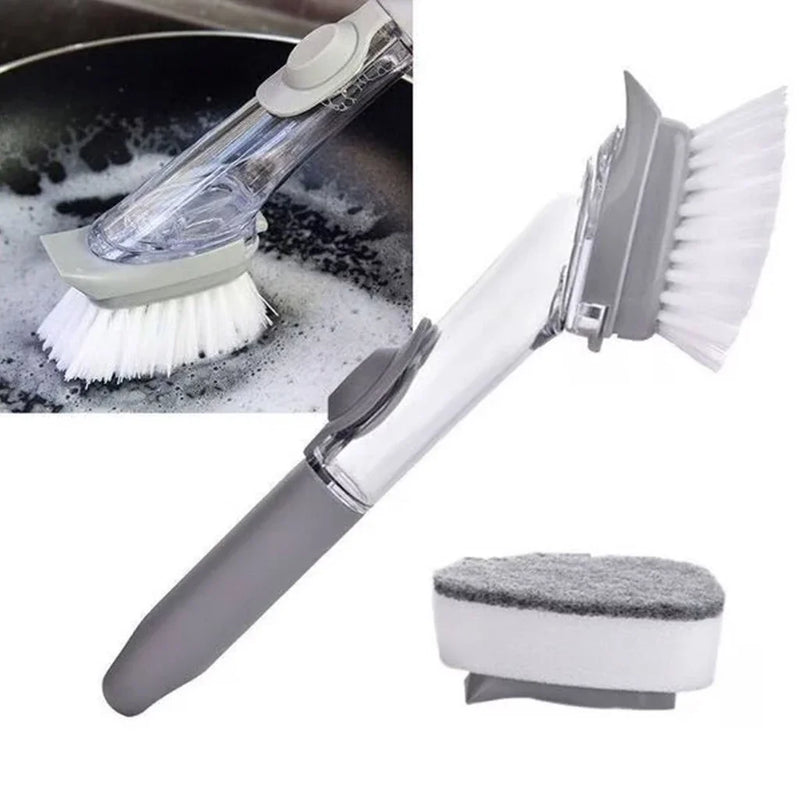 Esponja Escova Dispenser Bucha Detergente 2 em 1