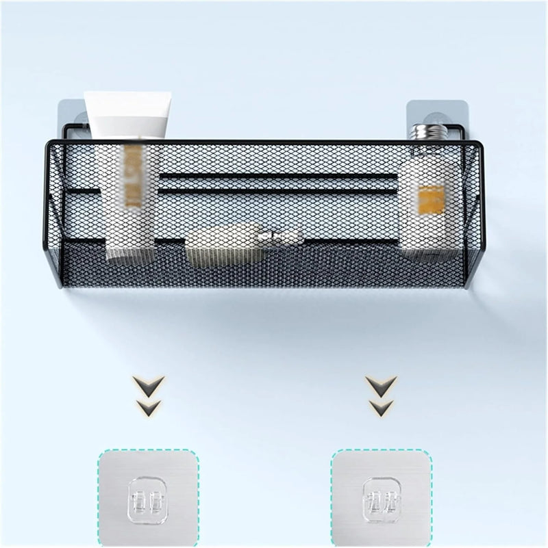 Prateleira De Alumínio Preta Retangular