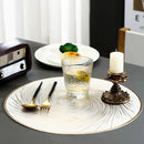 Jogos Americanos de Tecido Revestido 4 Unidades para Proteção da Mesa