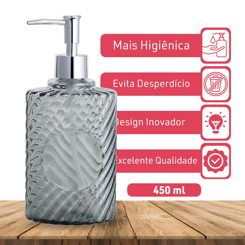 Dispensador de Sabonete Líquido em Vidro 450ML