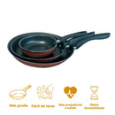 Kit de Frigideiras Globalflon 3 Peças com Revestimento Teflon Antiaderente