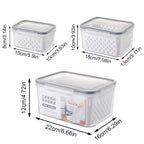 Kit 3 Potes Herméticos Retangulares com Tampa Transparente