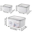 Kit 3 Potes Herméticos Retangulares com Tampa Transparente