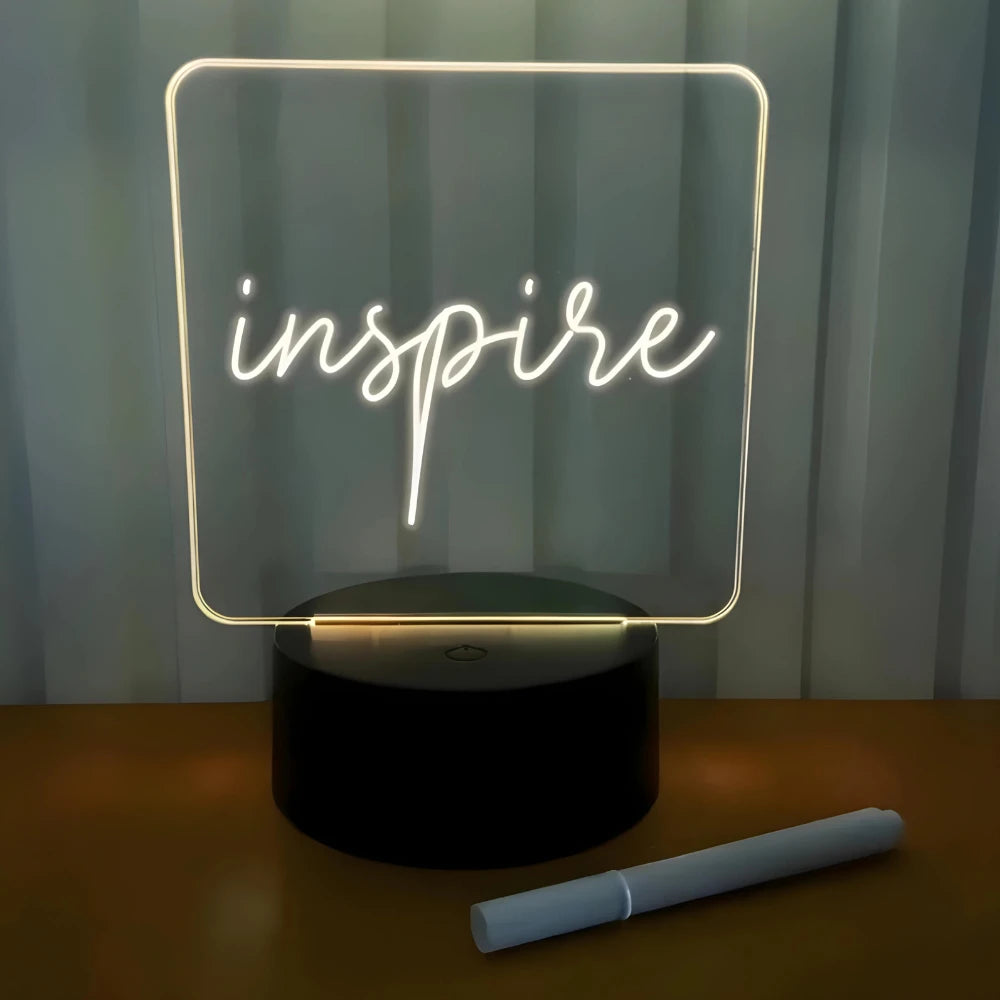 Luminária Lousa De Mesa 3D