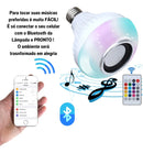 Lâmpada LED Colorida com Áudio Bluetooth