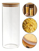 Kit 2 Potes De Vidro 2LT Tampa De Bambu