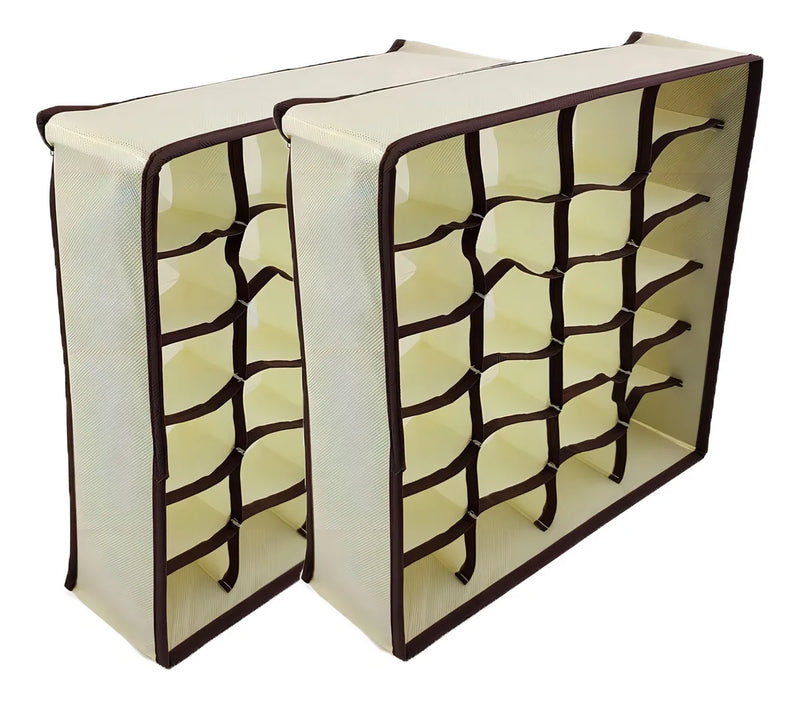 Kit 3 Organizador De Roupa Intima Para Gavetas 24 Divisórias