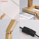 Luminária Robô de Madeira – Design Nórdico Moderno para Decoração