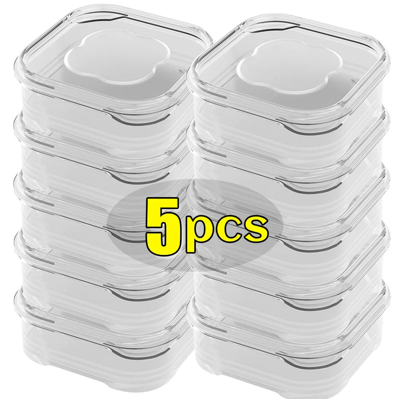 Kit 5 Pote Transparente com Tampa Mini