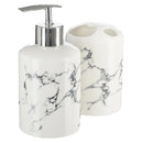 Conjunto Lavabo Banheiro Saboneteira e Porta Escova em Porcelana