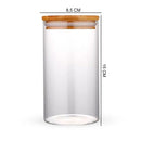Pote Hermético de Vidro com Tampa de Bambu 850ml