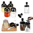 Porta-Temperos de Vidro com Colher