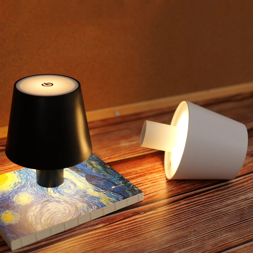 Luminária LED Sem Fio Touch – Luz Decorativa para Quarto e Escritório