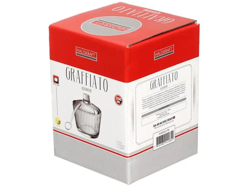 Açucareiro com Colher de Vidro Graffiato