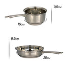 Conjunto 5 Panelas Aço Inox com Tampa de Vidro