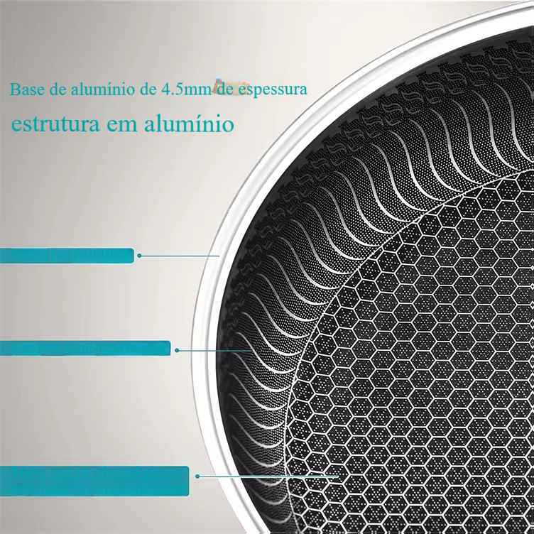 Frigideira Inox Antiaderente com Tampa